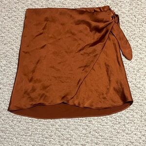 Wilfred Orange Wrap Skirt